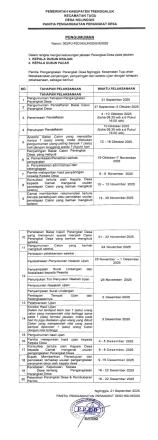 Pengumuman Pendaftaran Bakal Calon Perangkat Desa 